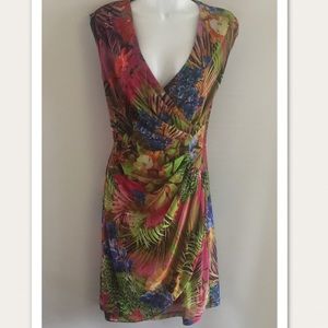 Boston Proper Vivid Floral Mini Dress